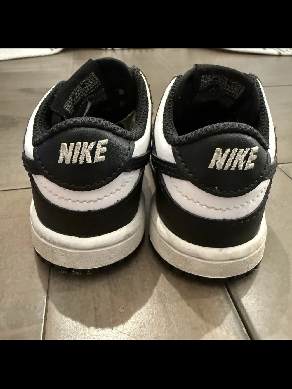 Nike Dunk Low Retro Panda TD (Toddler) shoes Preowned 5C - Picture 5 of 9